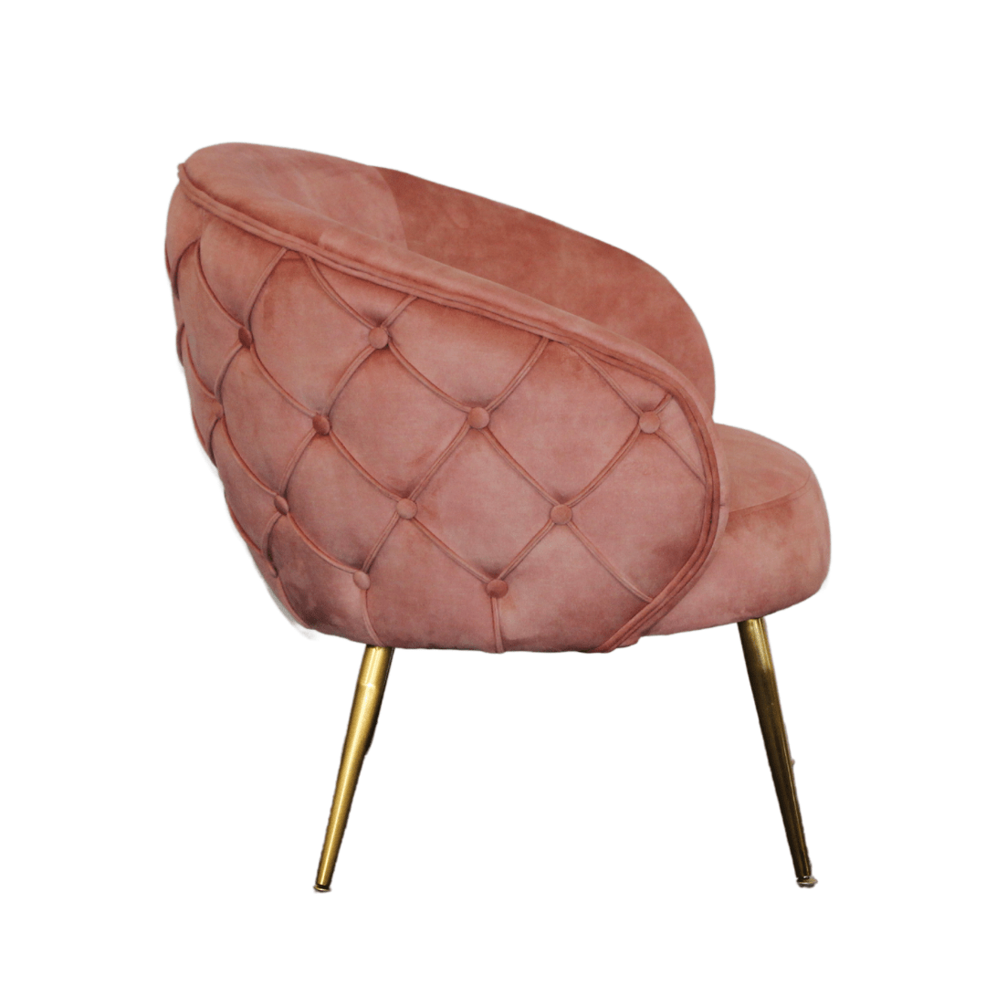 York Accent Chair - Diamond Tufted Deluxe Velvet - STripleB 