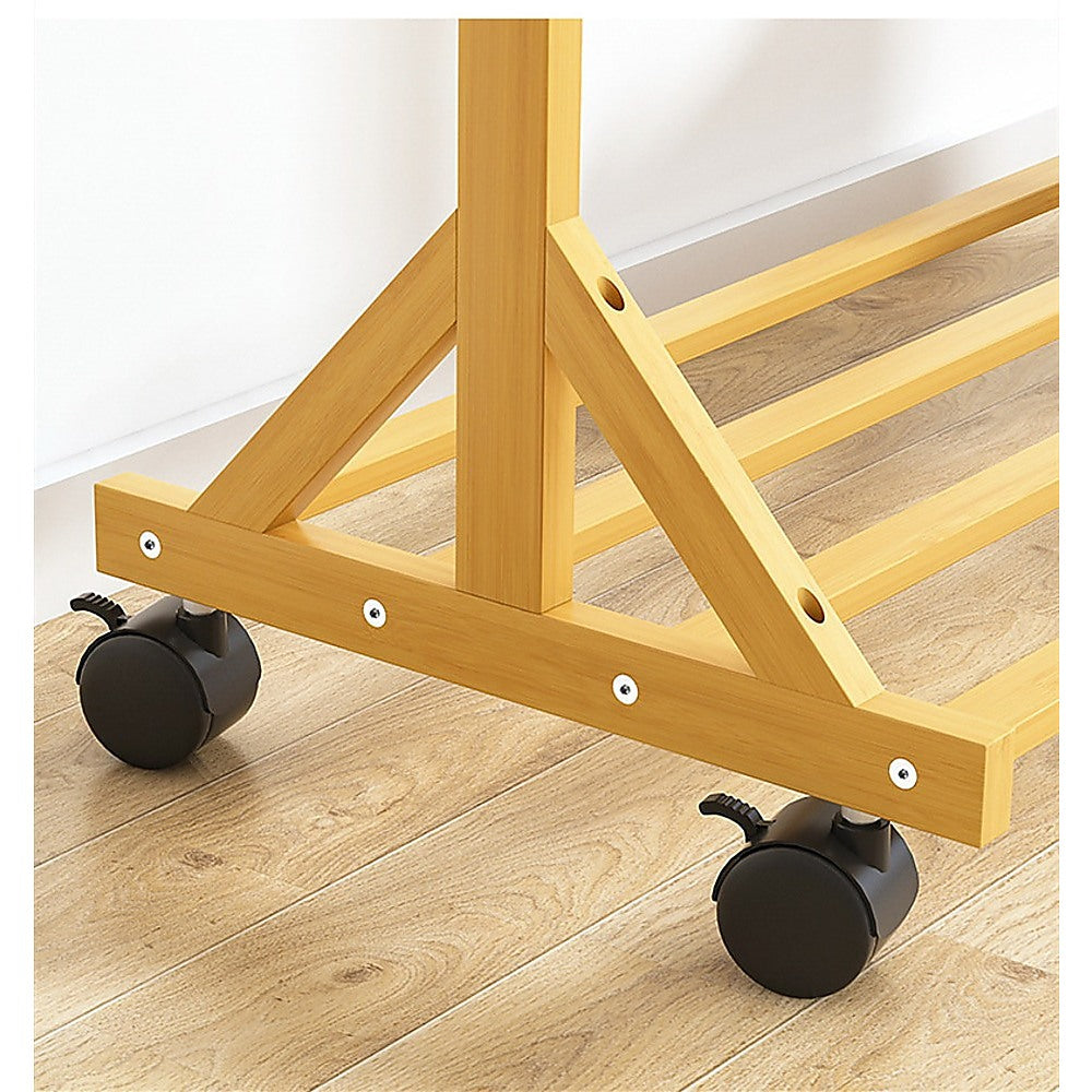 Portable Clothes Rack - Bamboo - STripleB