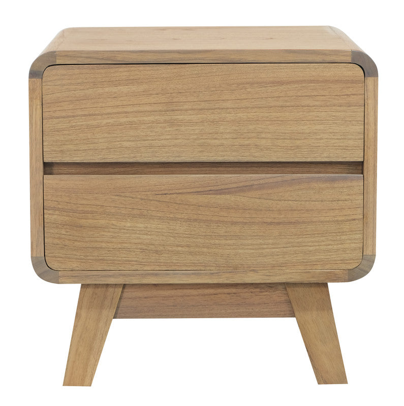 Providence 2 Drawer Bedside Table - (Natural) - STripleB