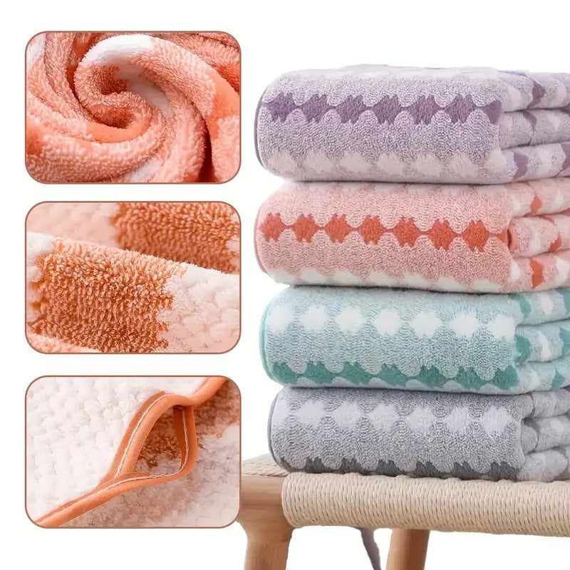 Purple - Premium Coral Fleece Towel Set - STripleB