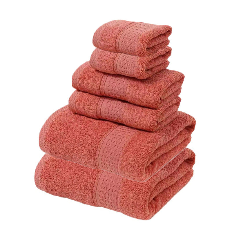 Red - Luxury 6-Piece 100% Cotton Towel Set - STripleB