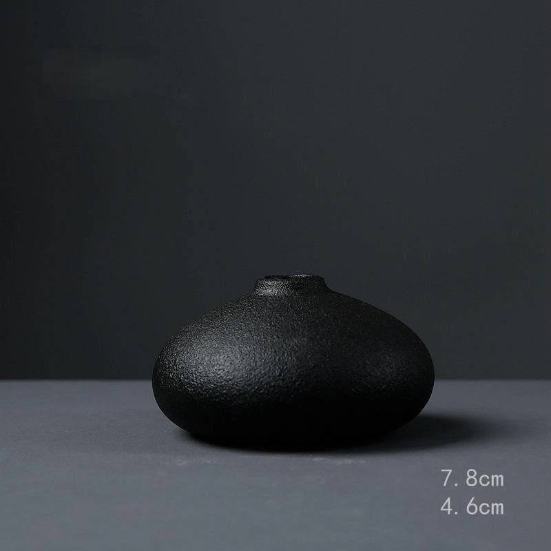 Black Ceramic Vase - STripleB 