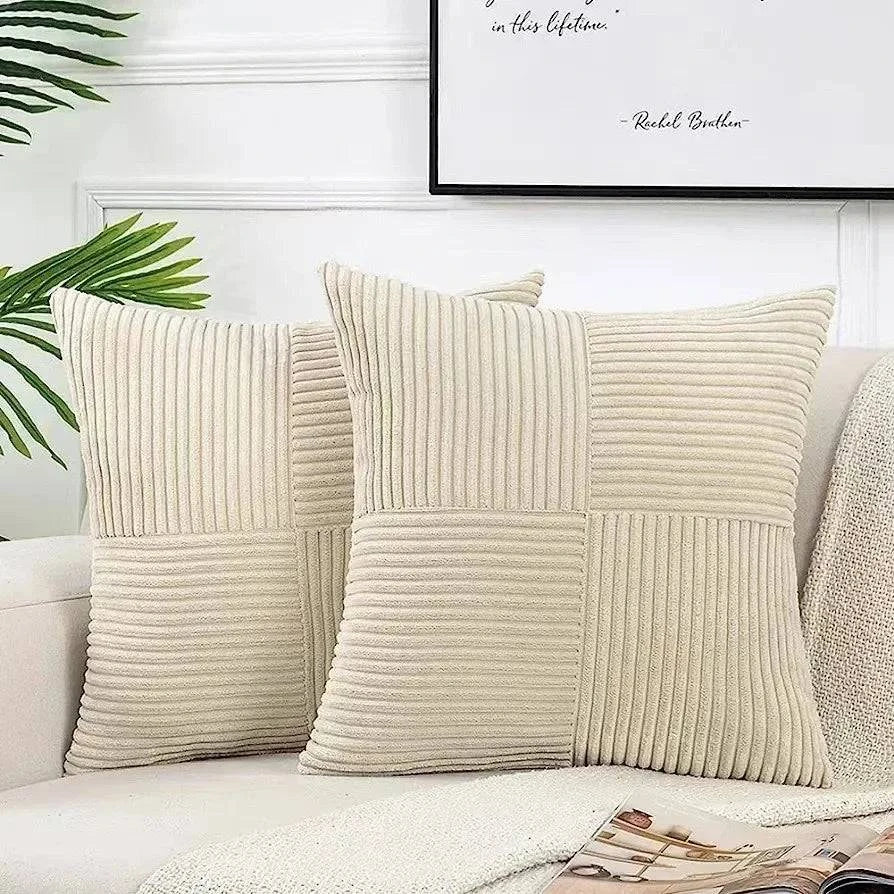 Soft Plush Corduroy Cushion Covers - STripleB 