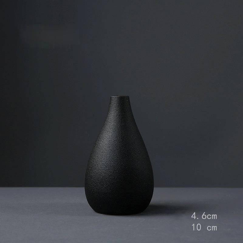 Black Ceramic Vase - STripleB 