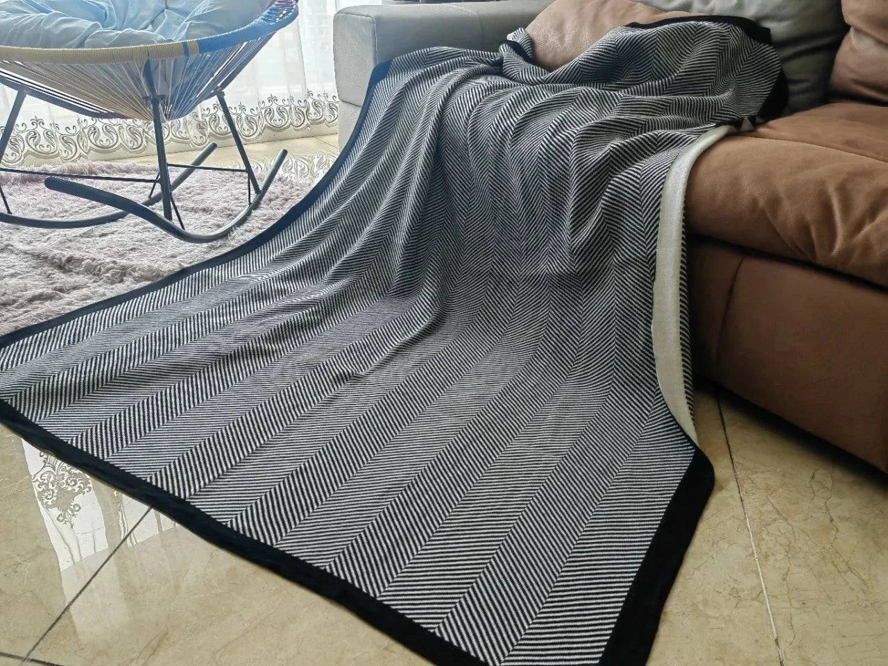 Nordic Knitted Blanket Throw - STripleB 