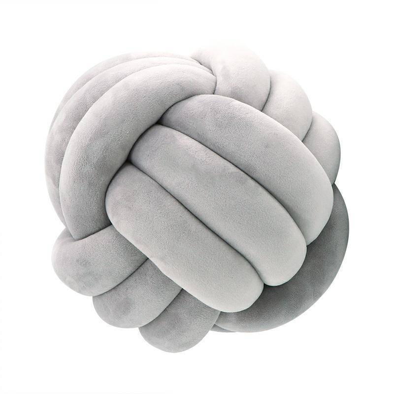 Soft Round Handmade Knotted Ball Sofa Pillow - STripleB 