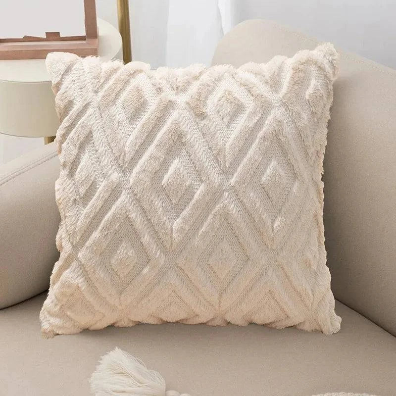 Soft Faux Fur Throw Pillow Covers - STripleB 