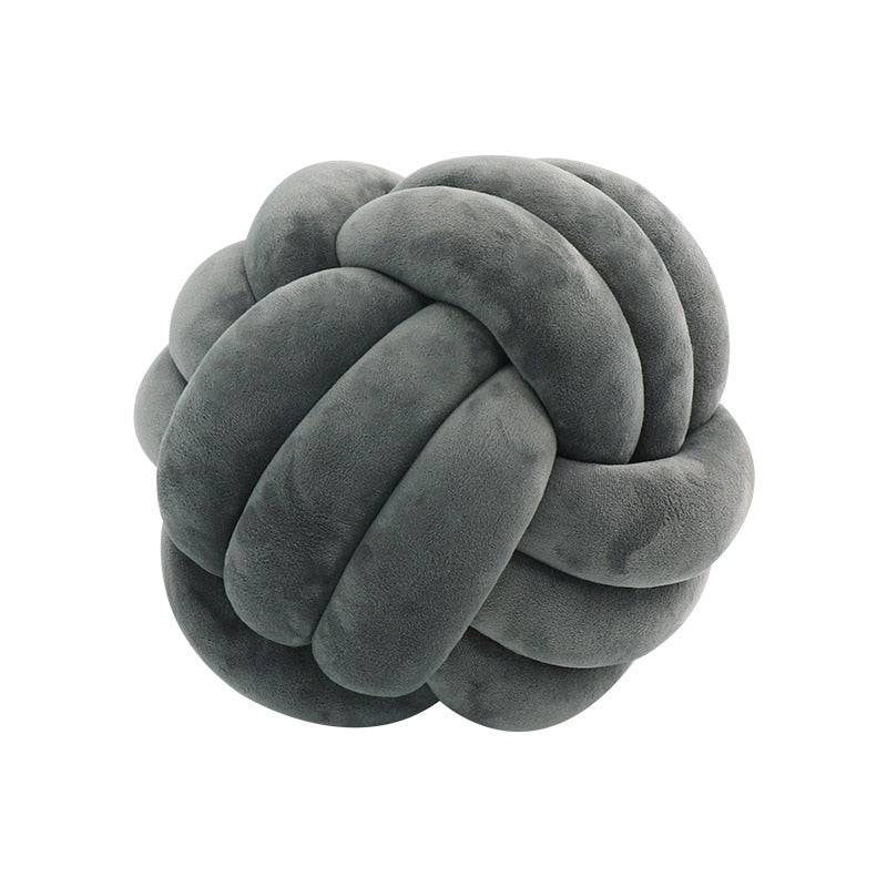 Soft Round Handmade Knotted Ball Sofa Pillow - STripleB 