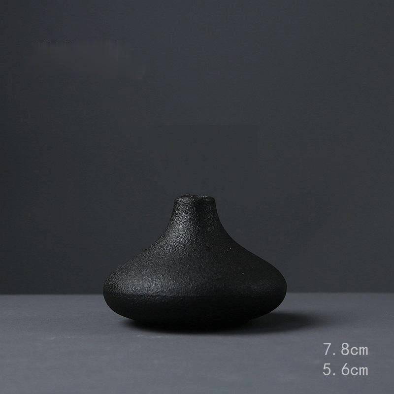 Black Ceramic Vase - STripleB 