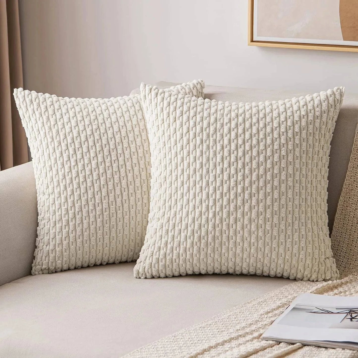 Corduroy Throw Pillow Covers - STripleB 