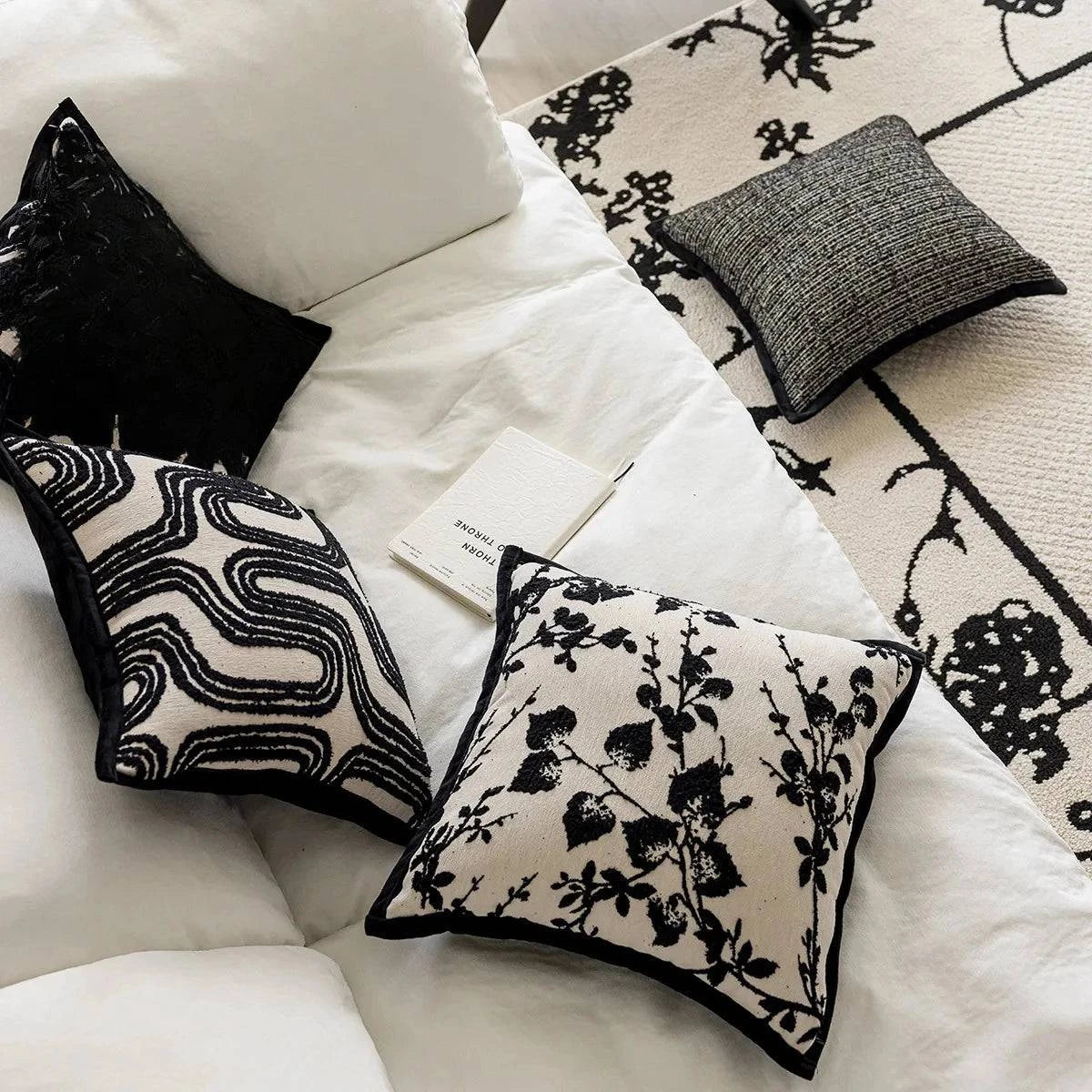 Black Throws Pillow Covers - STripleB 