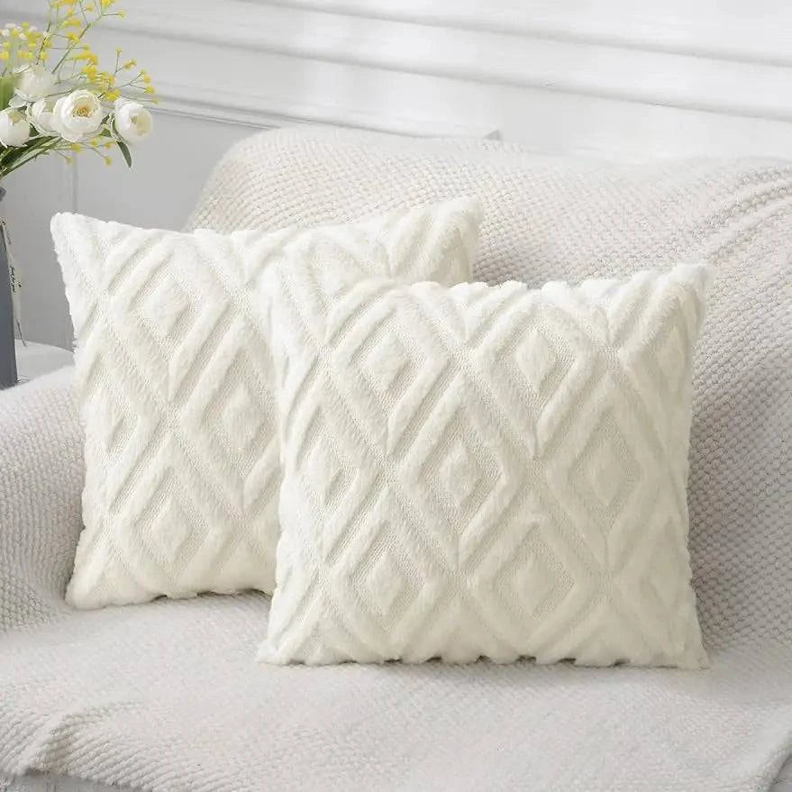 Soft Faux Fur Throw Pillow Covers - STripleB 