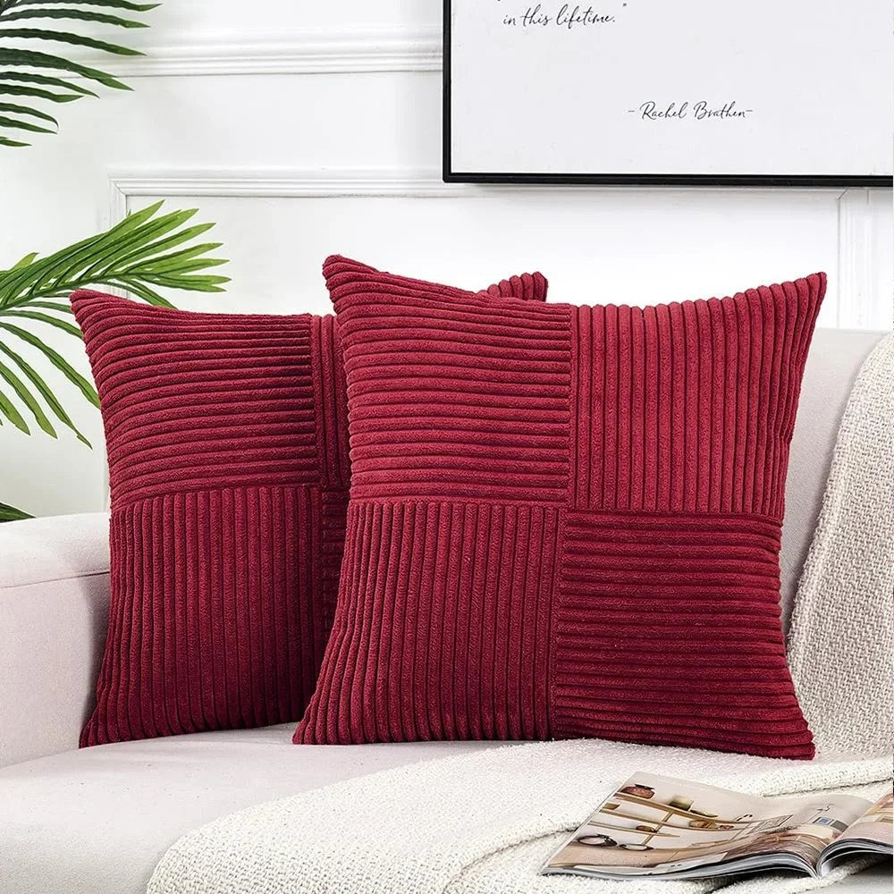 Soft Plush Corduroy Cushion Covers - STripleB 