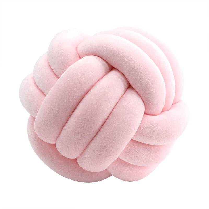 Soft Round Handmade Knotted Ball Sofa Pillow - STripleB 