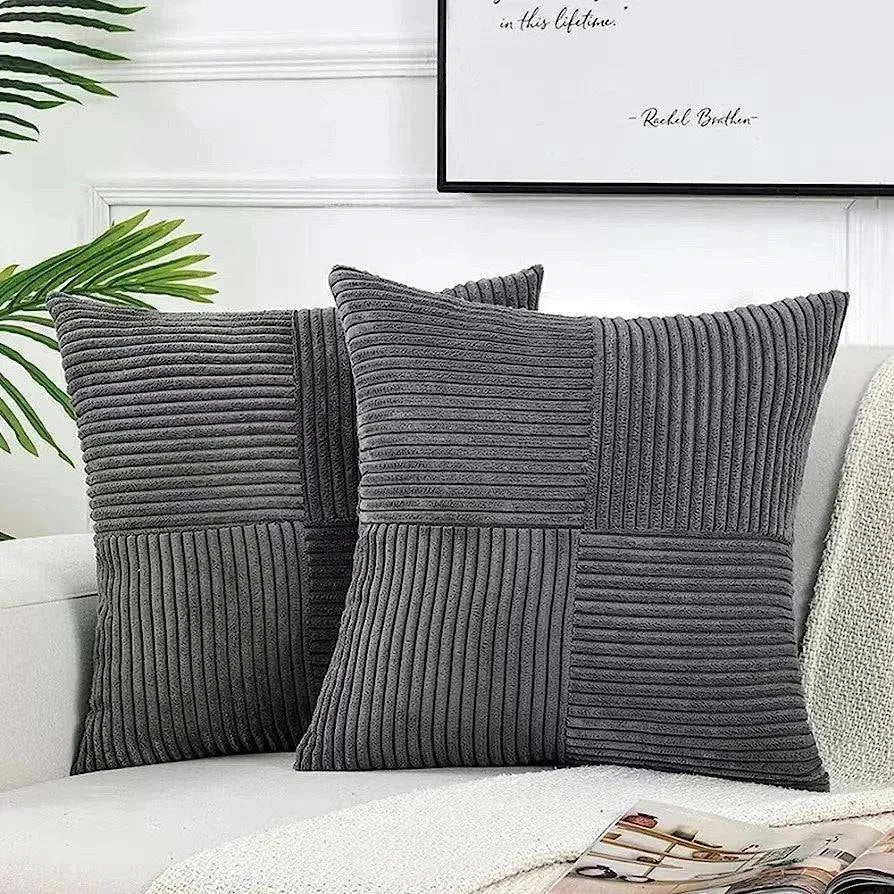 Soft Plush Corduroy Cushion Covers - STripleB 