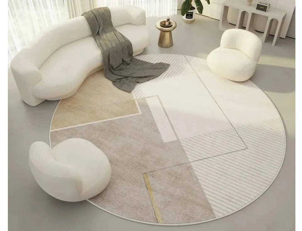 Modern Minimalist Round Decorative Carpets - STripleB 