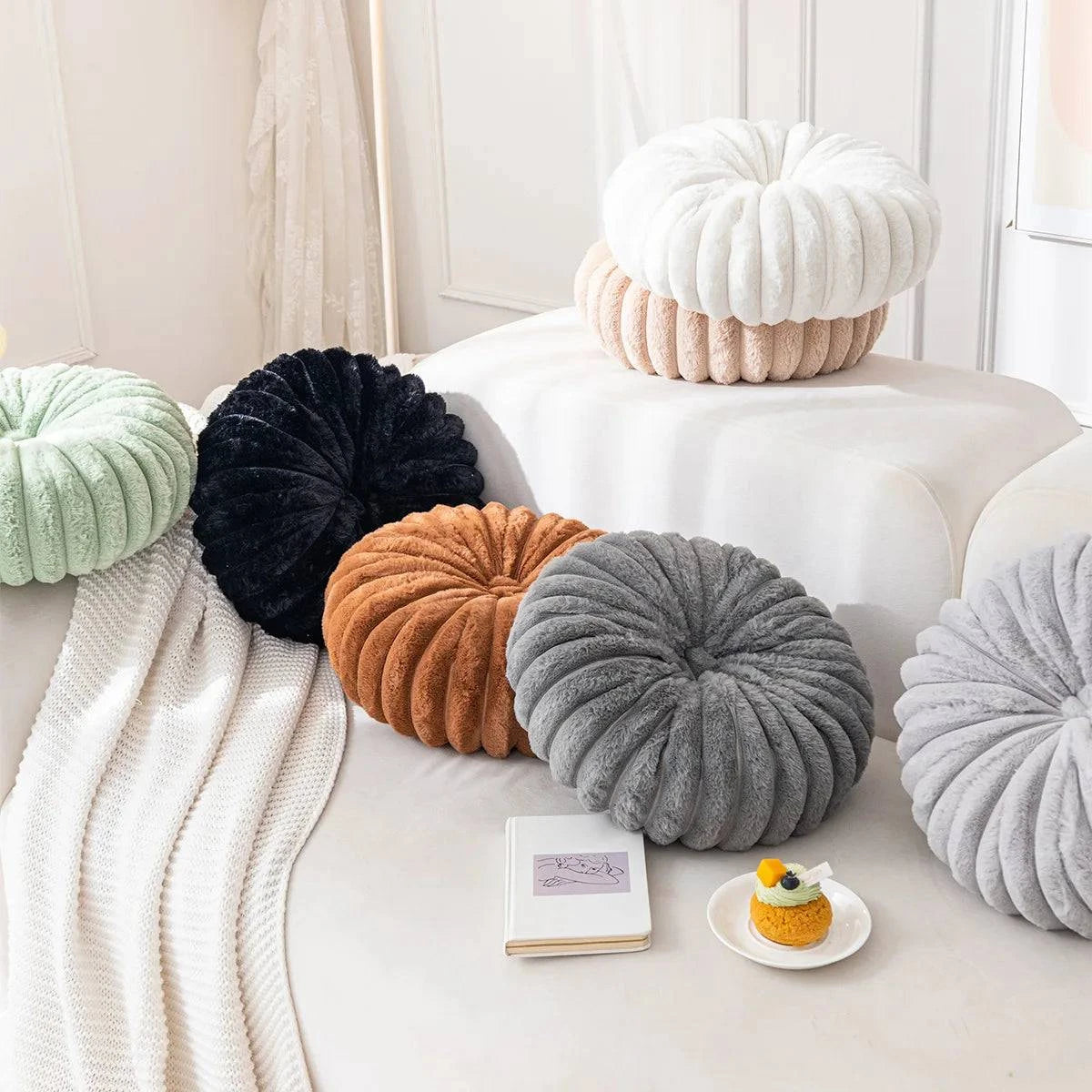 Pumpkin Round Plush Cushions - STripleB 