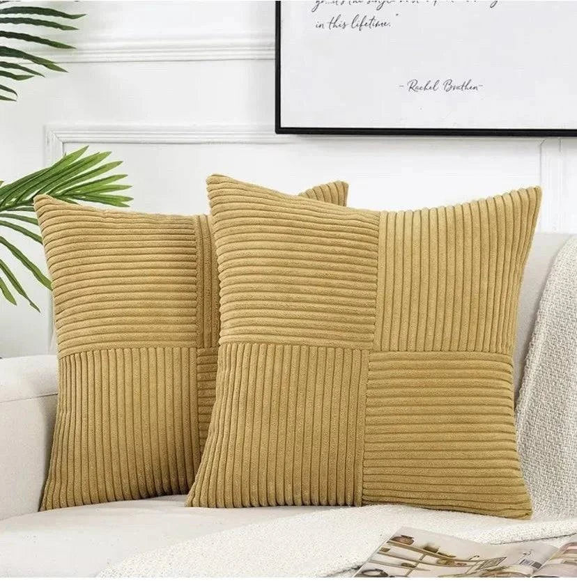 Soft Plush Corduroy Cushion Covers - STripleB 