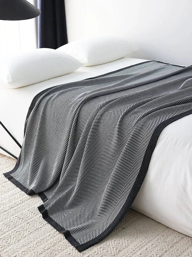 Nordic Knitted Blanket Throw - STripleB 