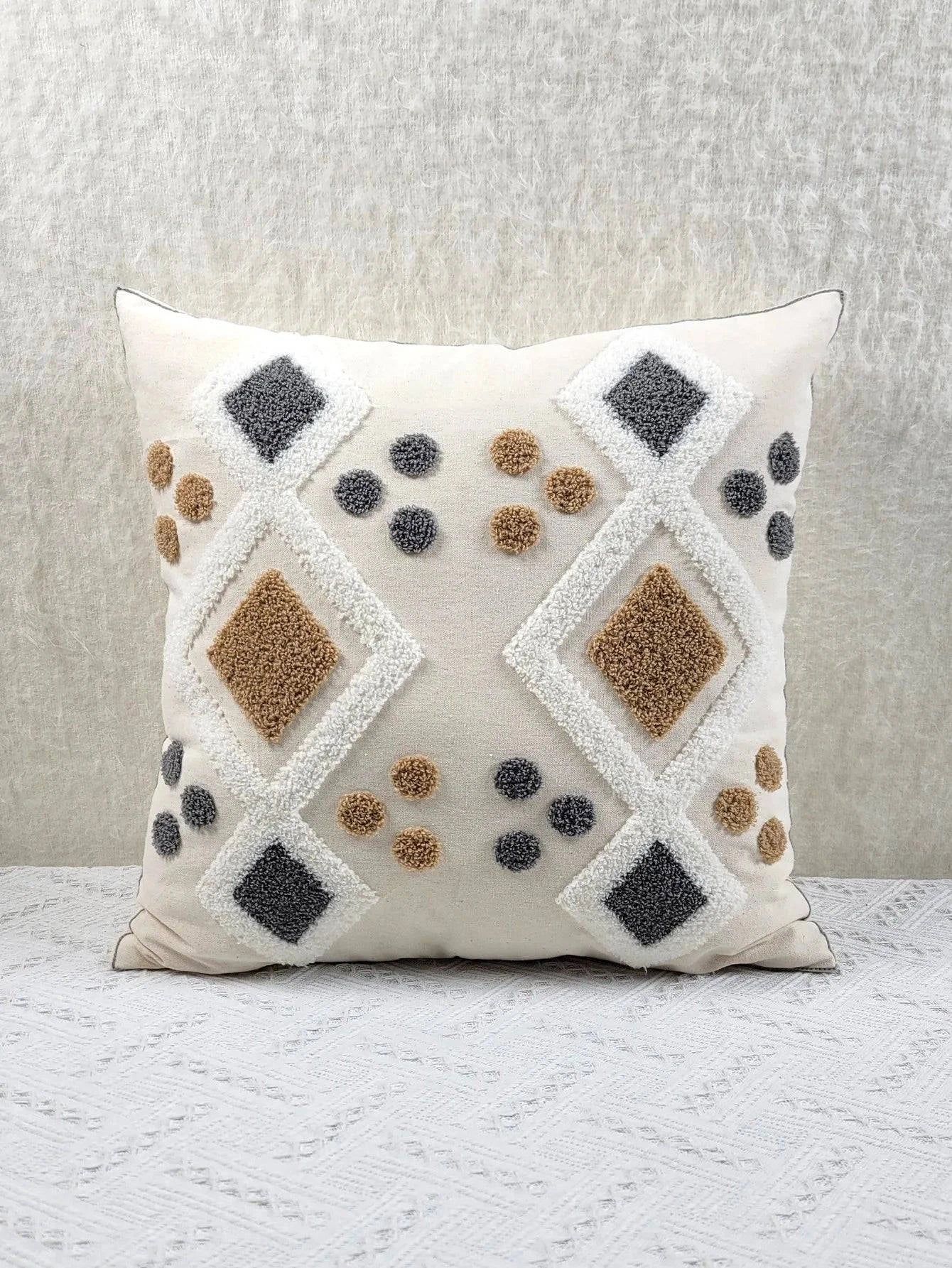 Geometric Embroidered Throw Pillow Covers - STripleB 