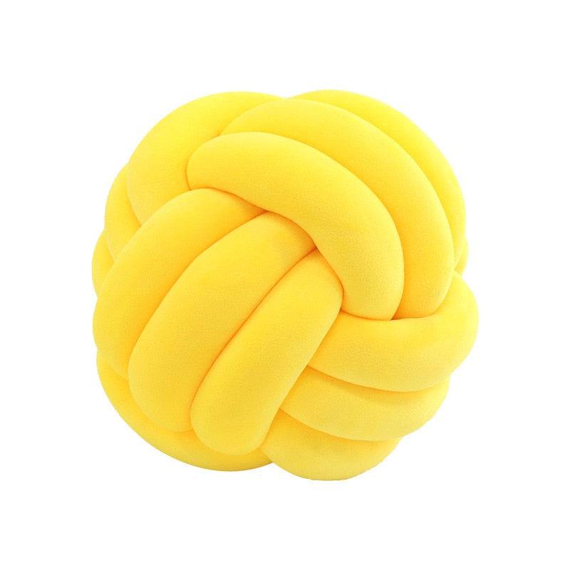 Soft Round Handmade Knotted Ball Sofa Pillow - STripleB 