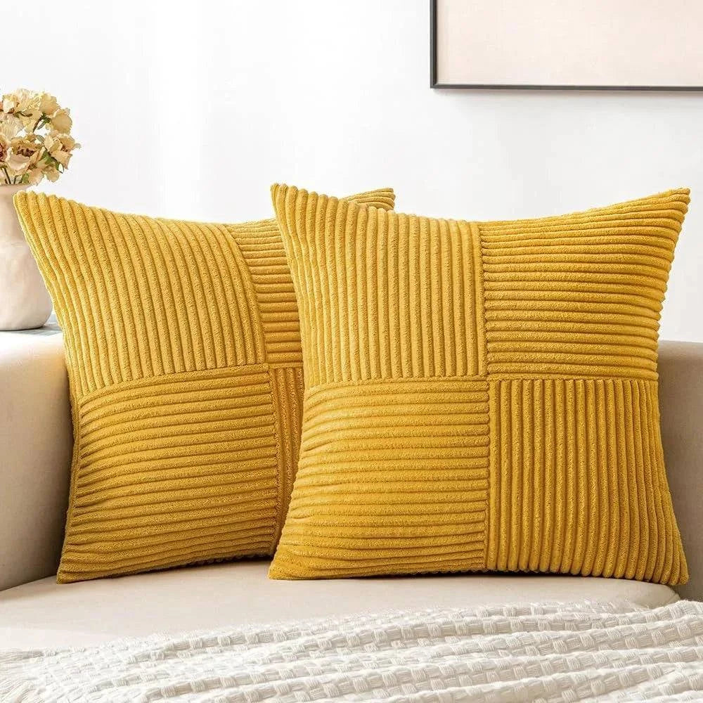 Soft Plush Corduroy Cushion Covers - STripleB 