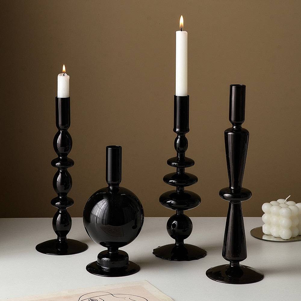 Retro Glass Candle Holders - STripleB 