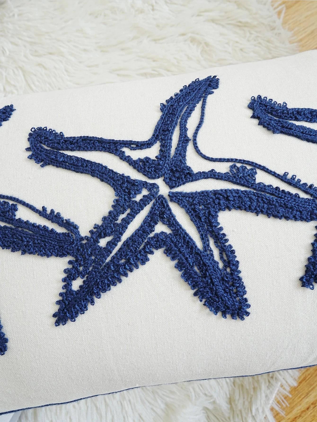 Modern Starfish Embroidered Pillow Covers - STripleB 