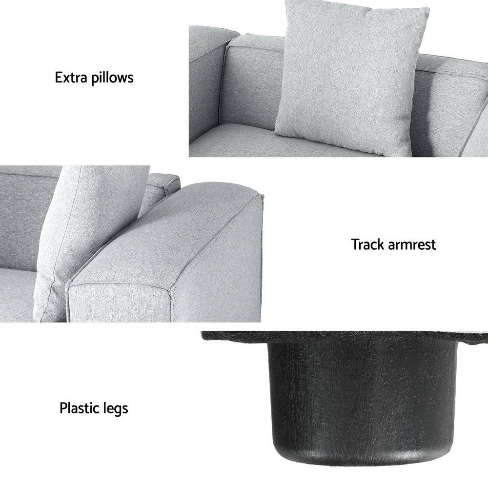 4-Seater Sofa - Grey - STripleB 