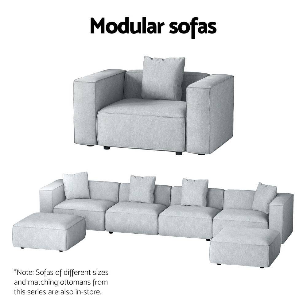 4-Seater Sofa - Grey - STripleB 