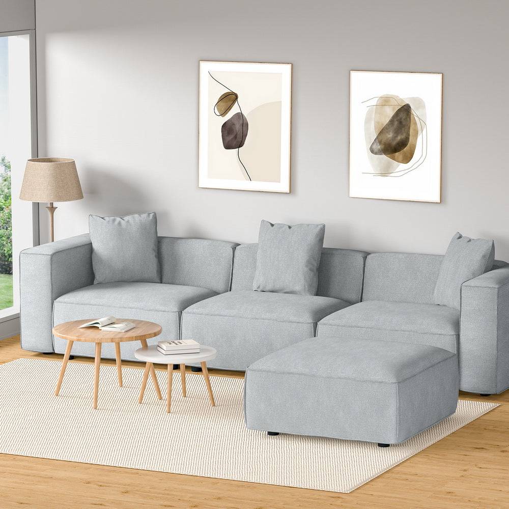 4-Seater Sofa - Grey - STripleB 