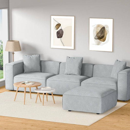 4-Seater Sofa - Grey - STripleB 