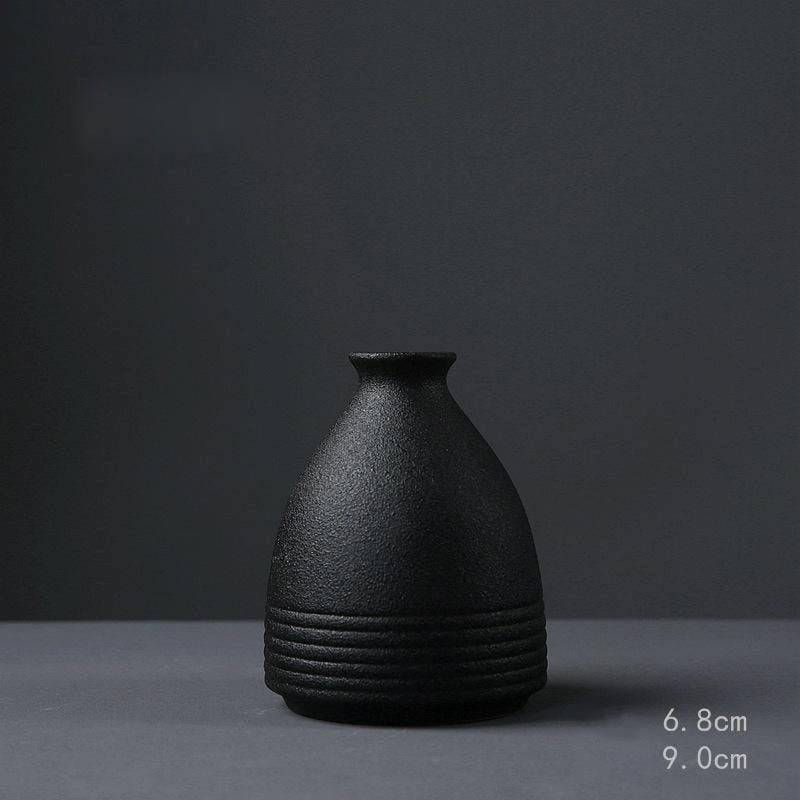 Black Ceramic Vase - STripleB 