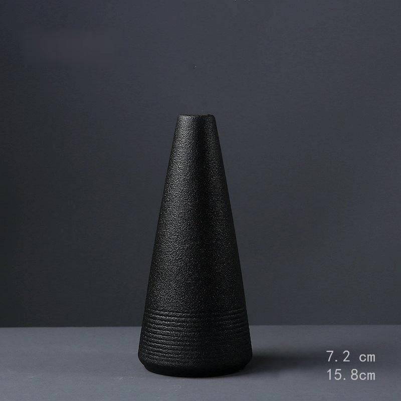 Black Ceramic Vase - STripleB 