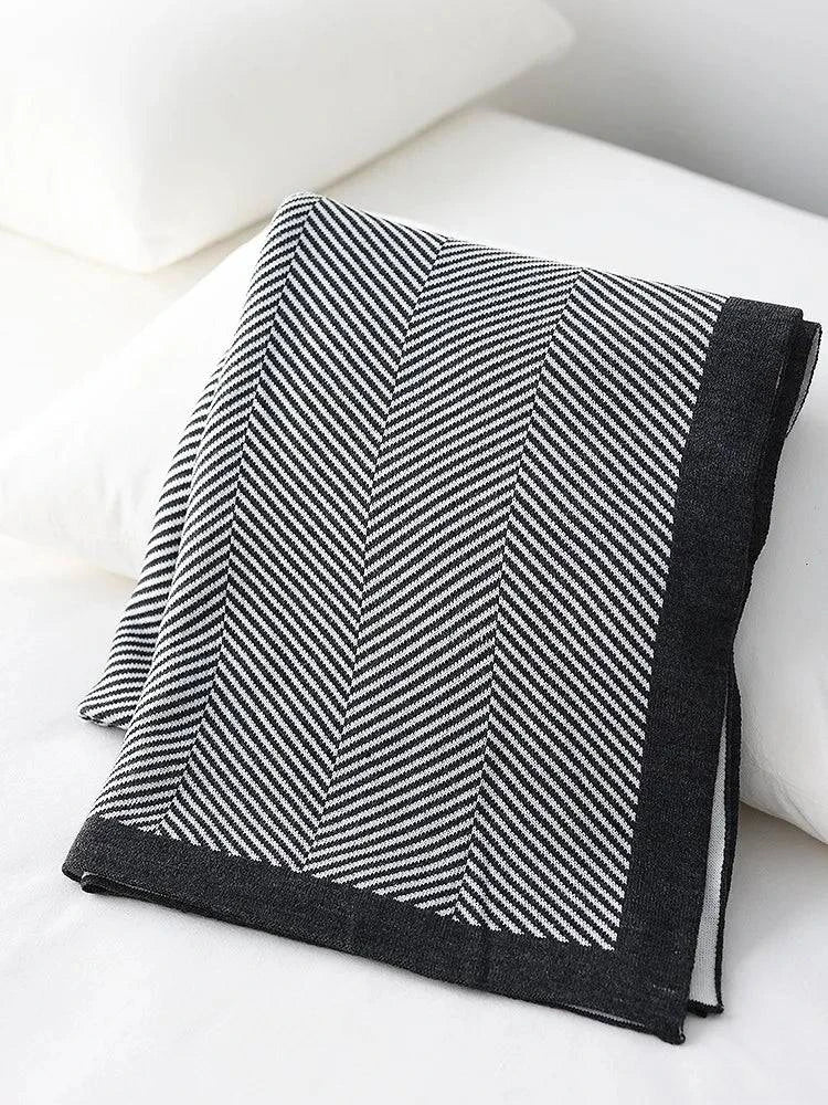 Nordic Knitted Blanket Throw - STripleB 