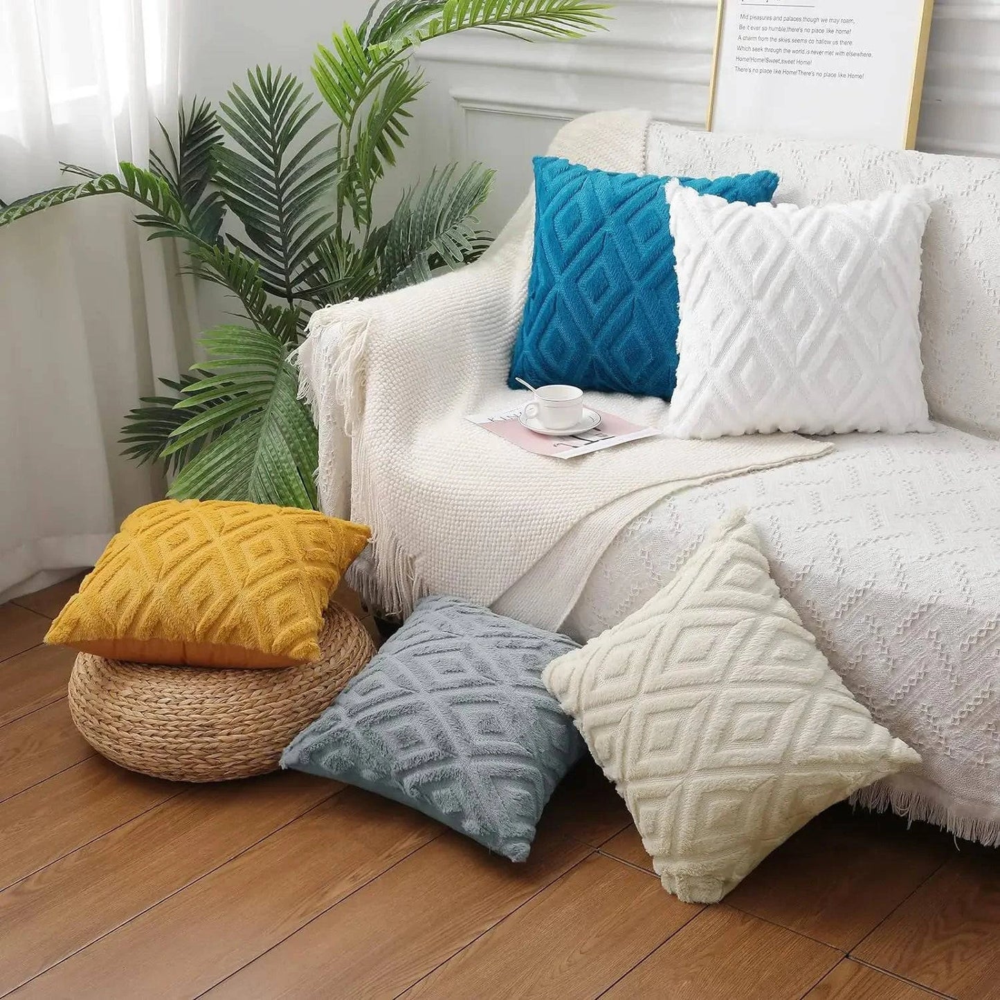 Soft Faux Fur Throw Pillow Covers - STripleB 