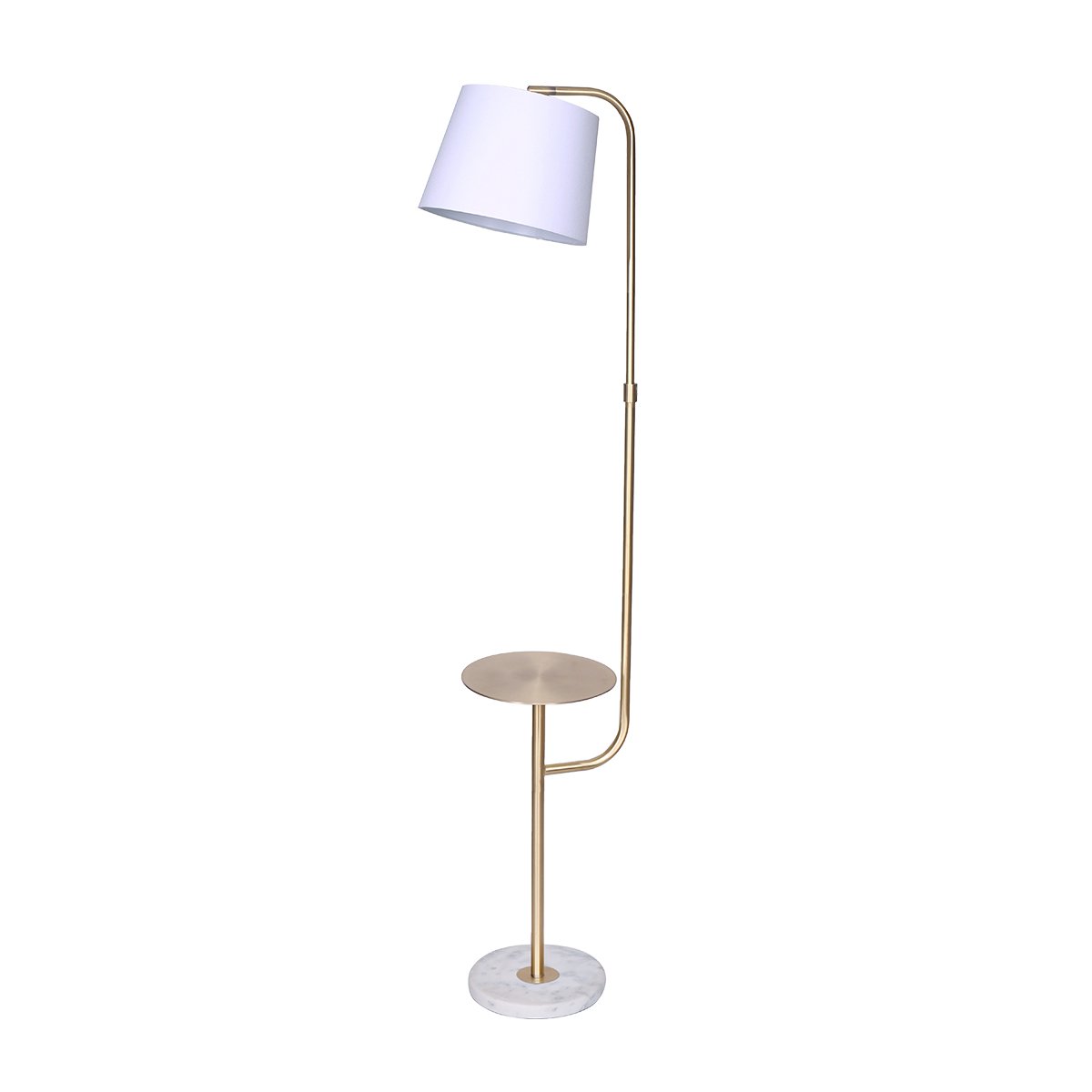 Sarantino Marble & Metal End Table Top Floor Lamp - STripleB 