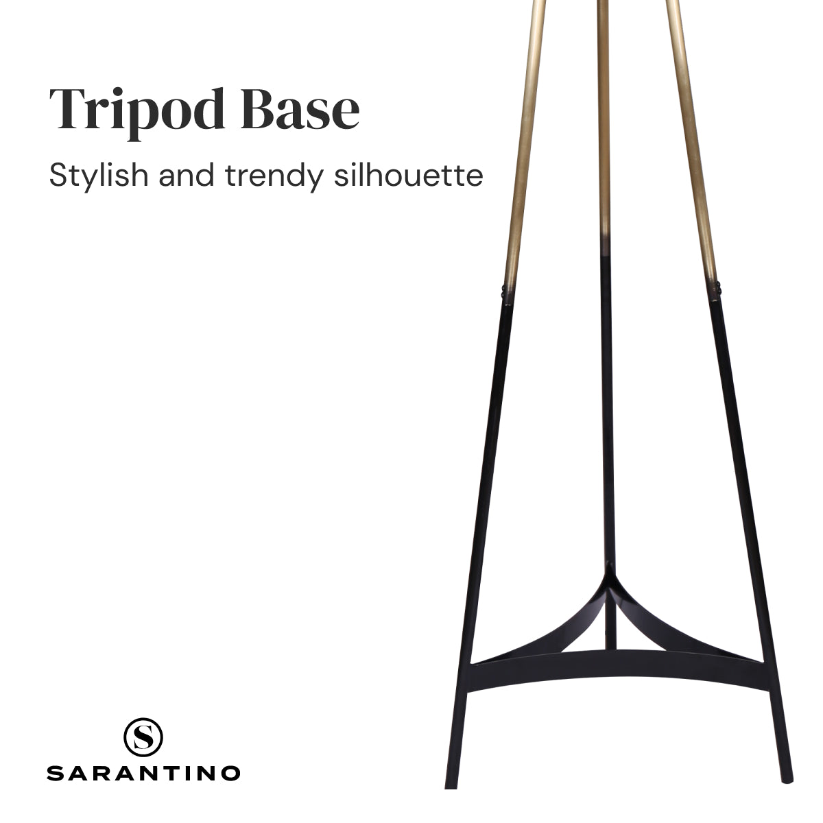 Sarantino Metal Tripod Electric Floor Lamp Gradient Finish - STripleB 