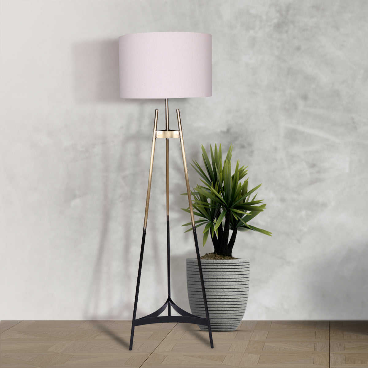 Sarantino Metal Tripod Electric Floor Lamp Gradient Finish - STripleB 