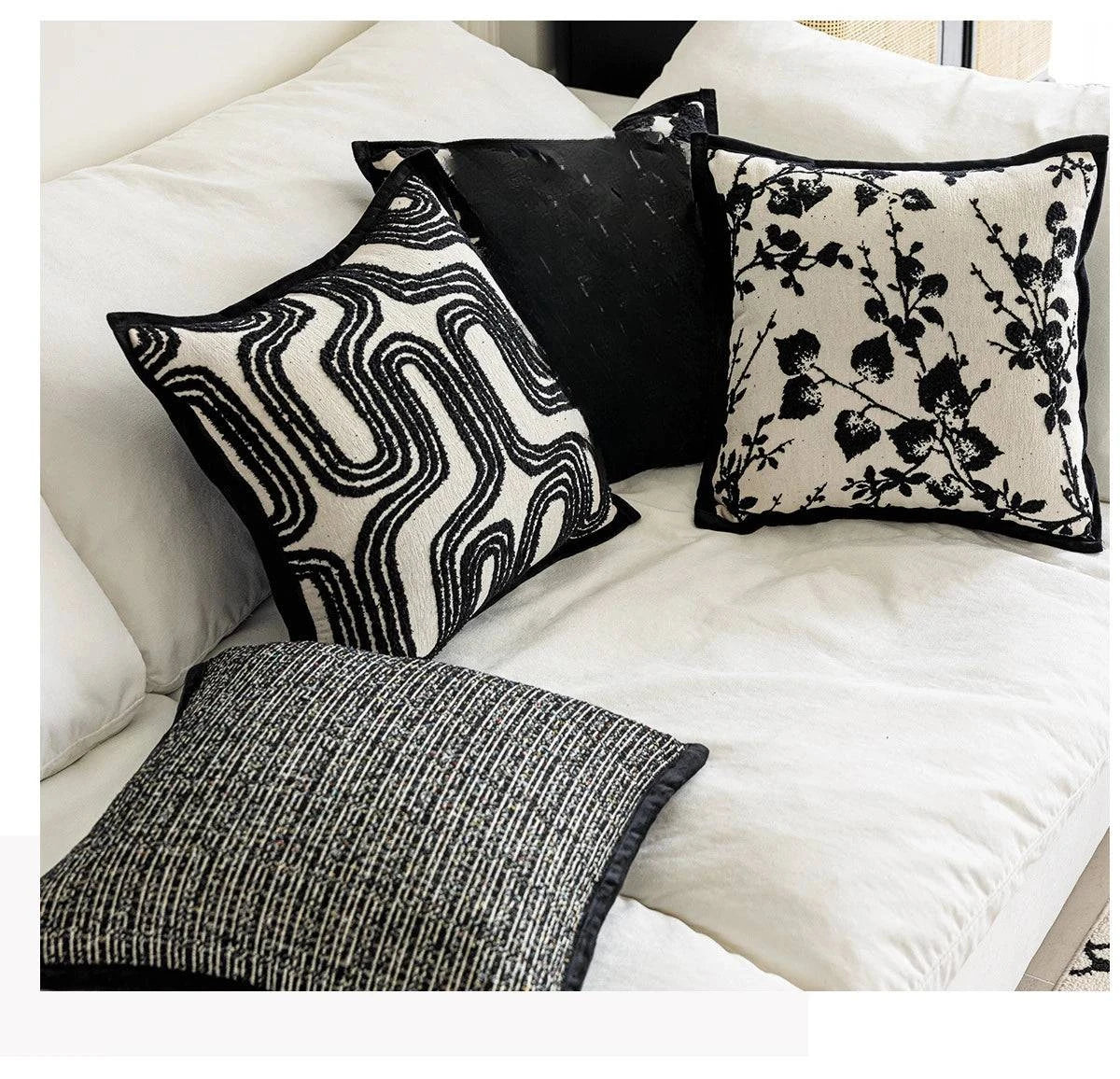 Black Throws Pillow Covers - STripleB 