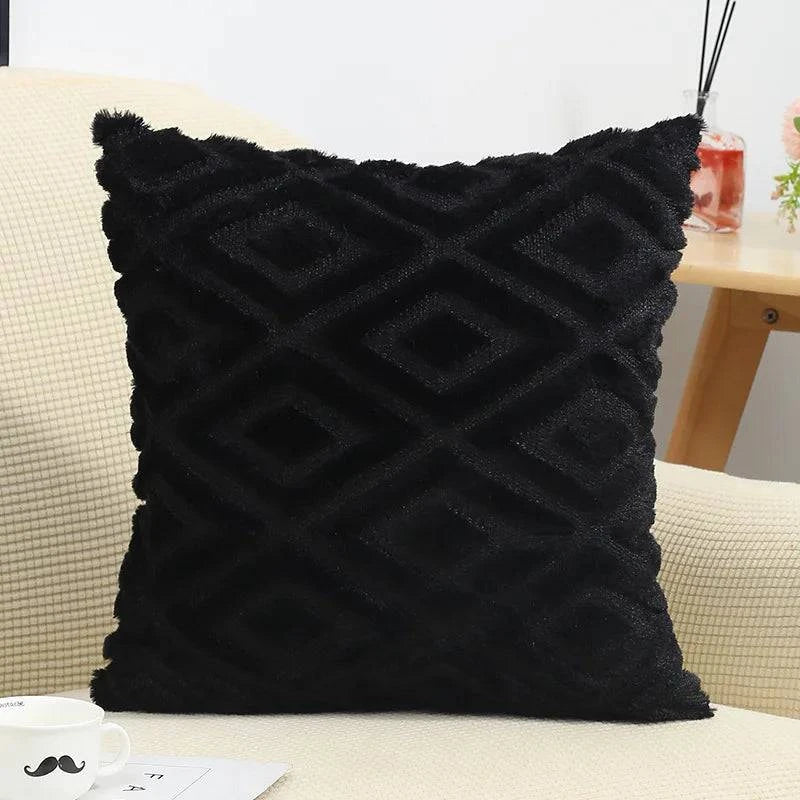 Soft Faux Fur Throw Pillow Covers - STripleB 