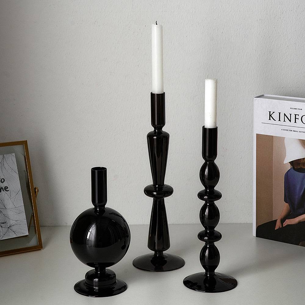 Retro Glass Candle Holders - STripleB 