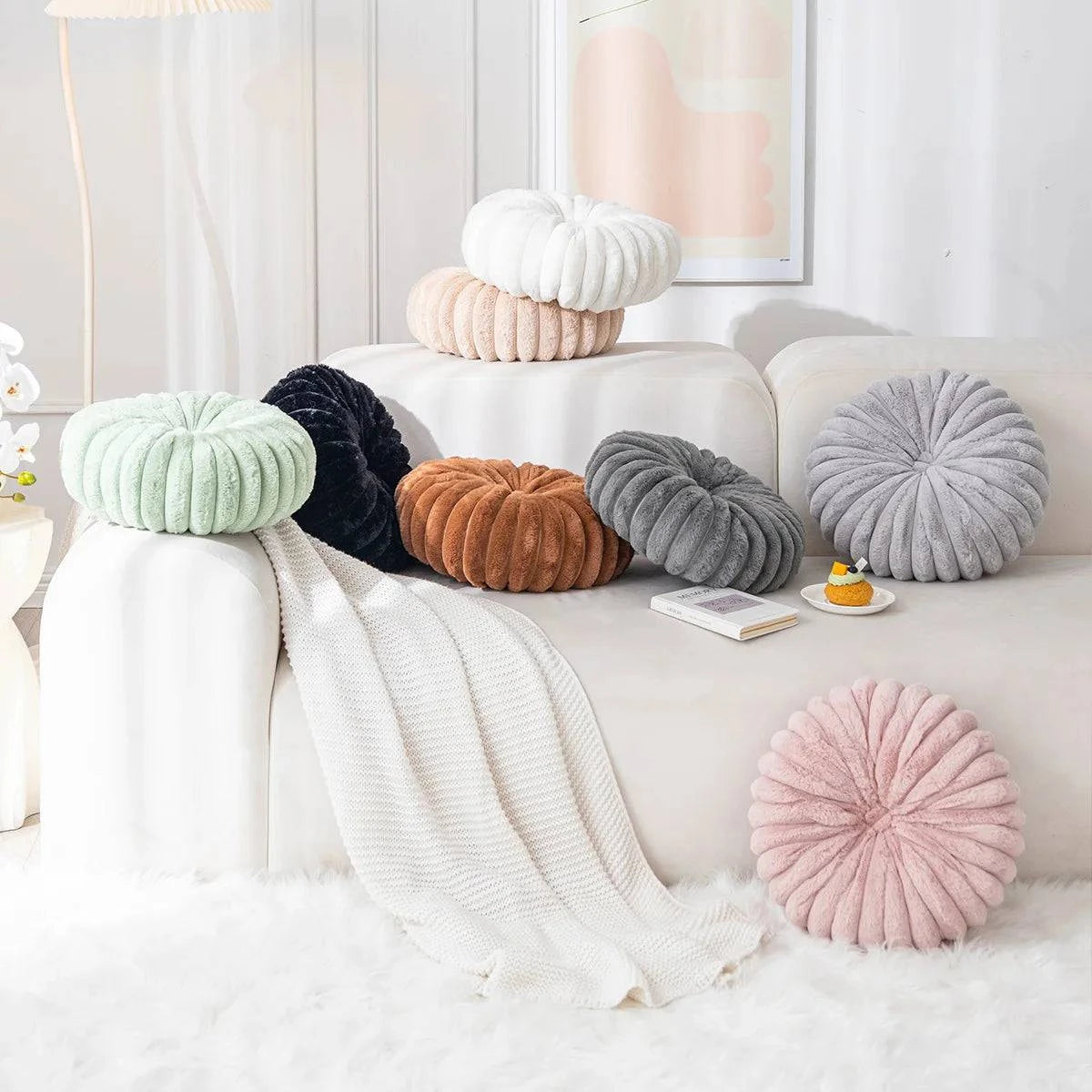 Pumpkin Round Plush Cushions - STripleB 