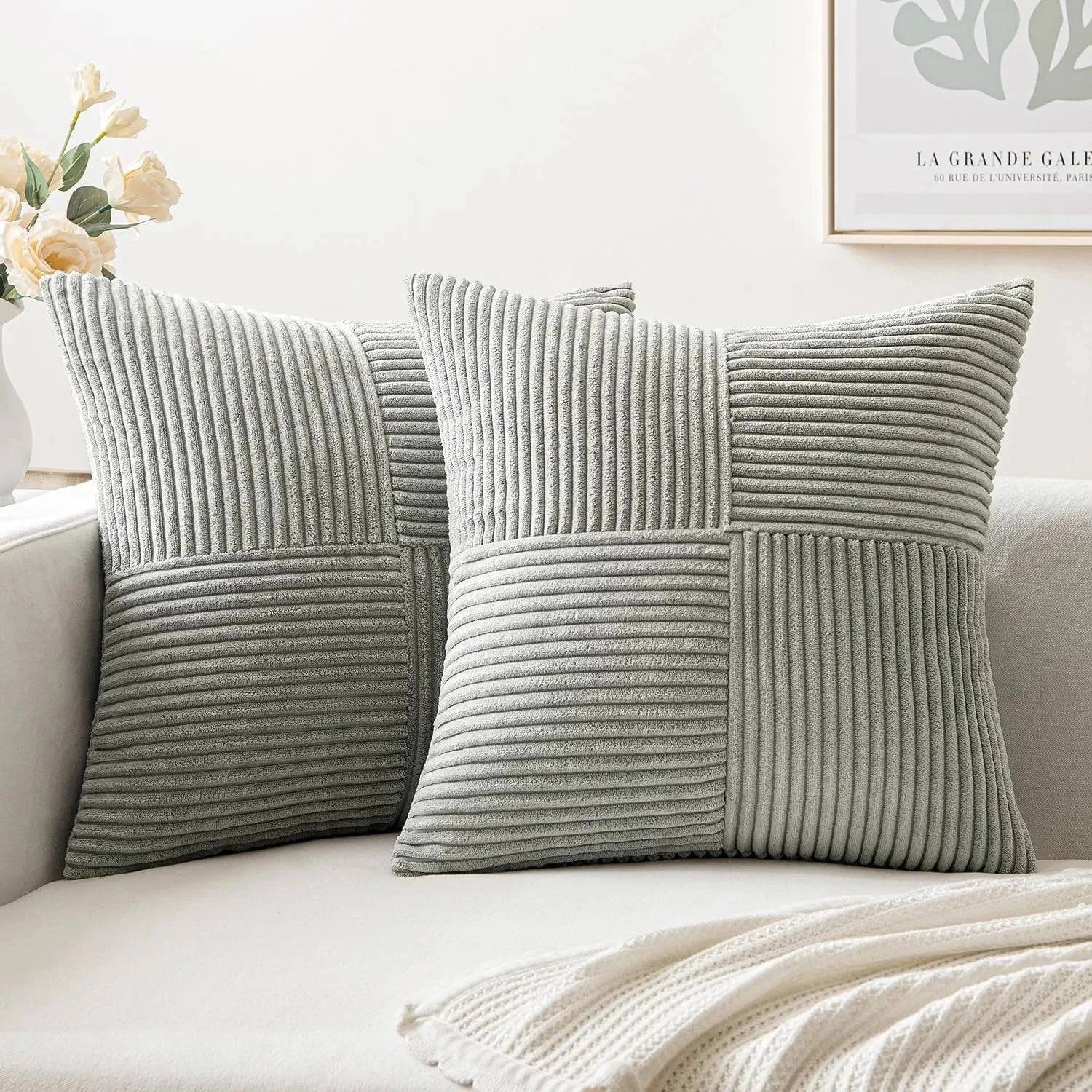 Soft Plush Corduroy Cushion Covers - STripleB 