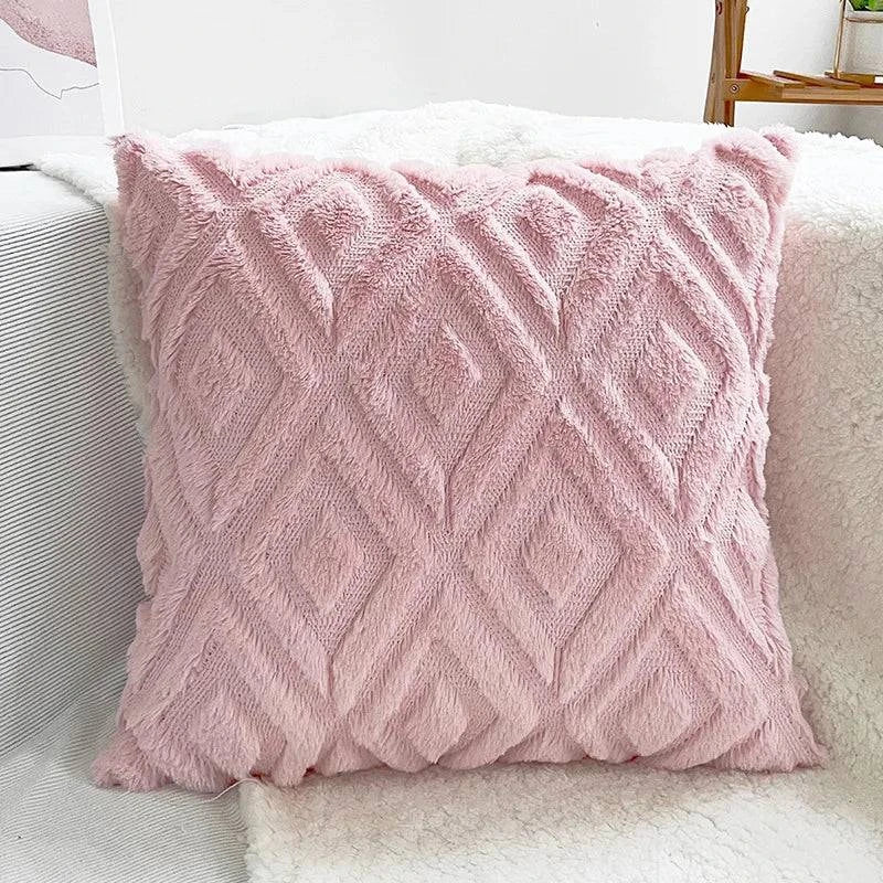 Soft Faux Fur Throw Pillow Covers - STripleB 