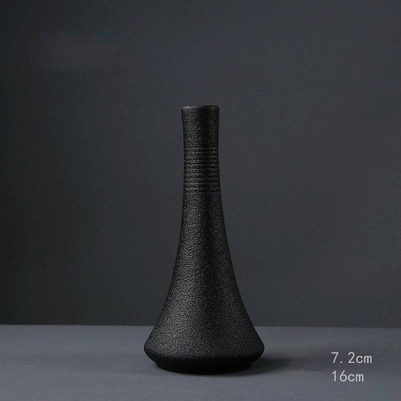 Black Ceramic Vase - STripleB 