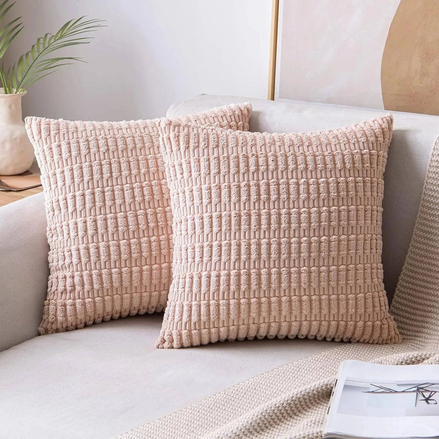 Soft Corduroy Decorative Throw Pillow Covers - STripleB 