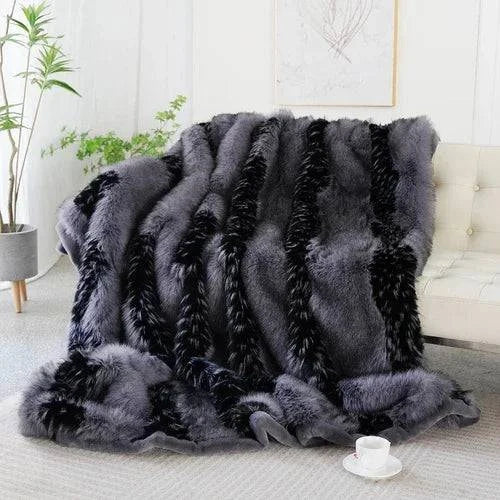 Luxury Faux Fur Winter Warm Blanket - Sofa Throw - STripleB 