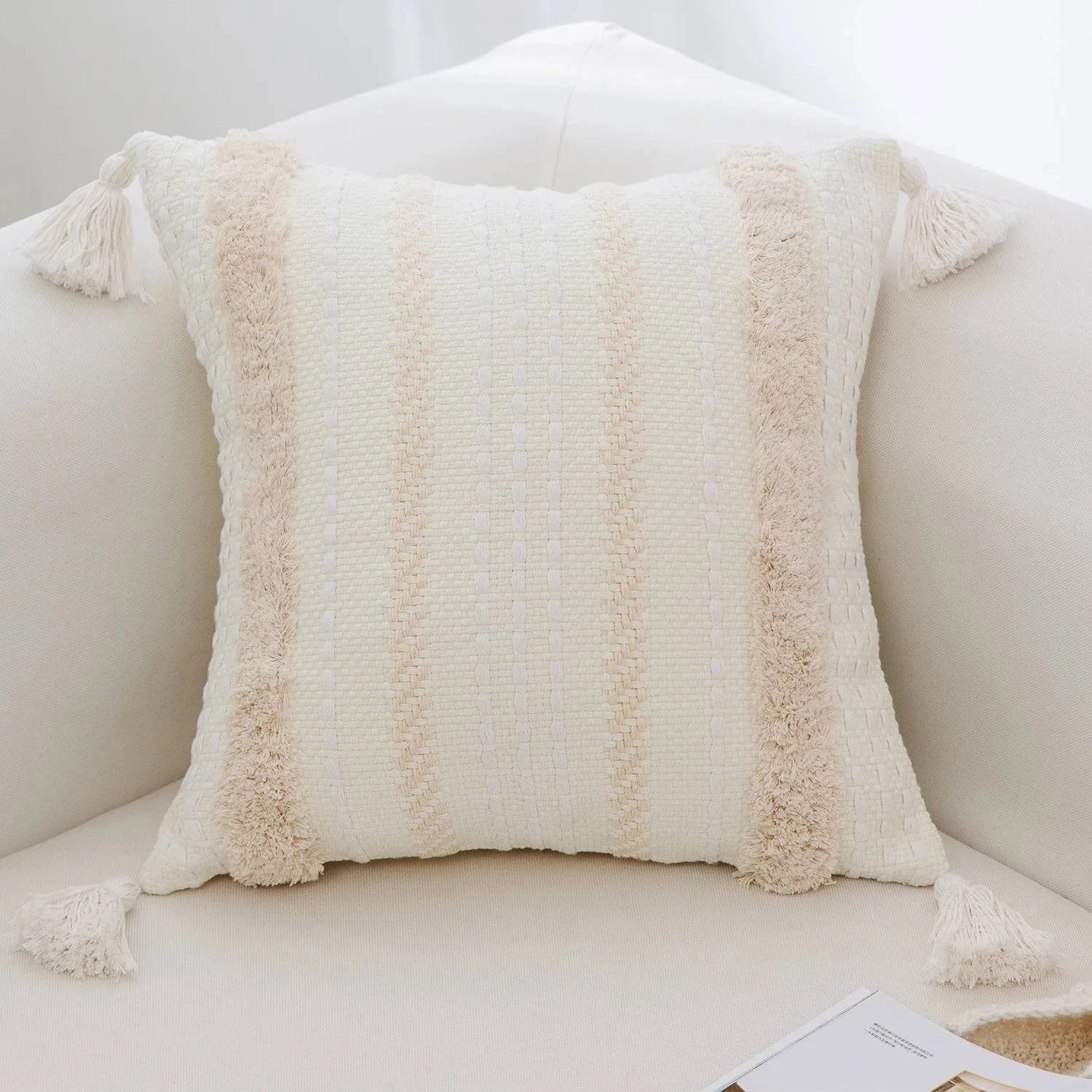 Boho Cushion Covers with Tassel Tufting - STripleB 