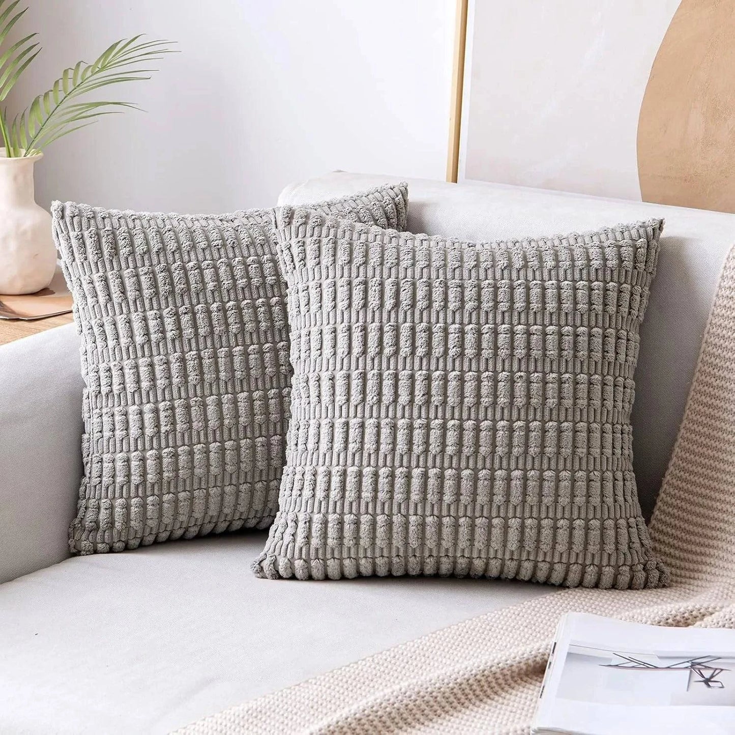 Soft Corduroy Decorative Throw Pillow Covers - STripleB 